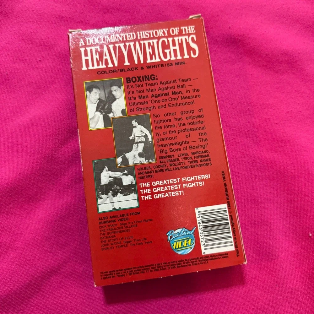 A Documented History of the Heavyweights Boxing VHS‎ Video